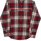 Ralph Lauren Checked Flannel Shirt - Large Red Cotton