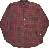 Ralph Lauren Checked Flannel Shirt - XL Green Cotton