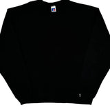 Russell Athletic Sweatshirt - Large Black Cotton