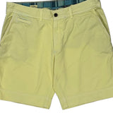 Tommy Hilfiger Chino Shorts - 34W 9L Yellow Cotton