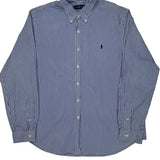 Ralph Lauren Striped Shirt - 2XL Blue Cotton