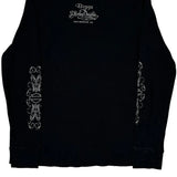 Harley Davidson Graphic Long Sleeve T-Shirt - XL Black Cotton