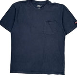 Dickies T-Shirt - Large Blue Cotton