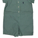 Age 28 Months Ralph Lauren Checked Bodysuit - 3XS Green Cotton