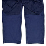 Hard Yakka Double Knee Cargo Trousers - 34W 32L Blue Cotton