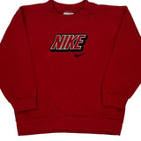 Age 4 Nike Spellout Sweatshirt - Small Red Cotton