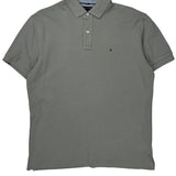 Tommy Hilfiger Polo Shirt - Large Gray Cotton