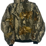 Age 13-14 Berne Camo Bomber Jacket - XL Khaki Polyester