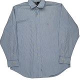 Polo By Ralph Lauren Striped Shirt - XL White Cotton