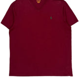 Ralph Lauren T-Shirt - XL Burgundy Cotton