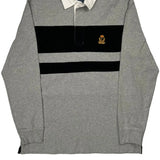 Chaps Ralph Lauren Striped Rugby Shirt - Medium Grey Cotton