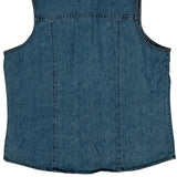 Harley Davidson Denim Vest - Large Blue Cotton