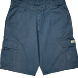 Wrangler Cargo Shorts - 33W 10L Blue Cotton
