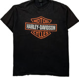 Dubai Harley Davidson Graphic T-Shirt - Large Black Cotton