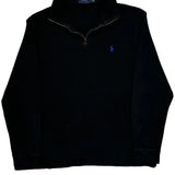 Polo By Ralph Lauren 1/4 Zip - Medium Black Cotton
