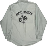 Harley Davidson Graphic Shirt - 2XL Grey Cotton