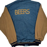 Beers Holloway College Varsity Jacket - Large Beige Denim