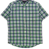 Tommy Hilfiger Checked Short Sleeve Shirt - Medium Green Cotton