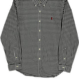 Ralph Lauren Checked Shirt - Large Black & White Cotton