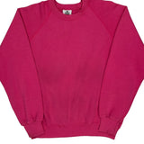 1990'S Blank Made In USA Lee Sweatshirt - Large Pink Cotton Blend