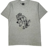Screen Stars Single Stitch T-Shirt - Large Grey Cotton Blend