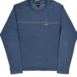 Patagonia Striped Sweatshirt - Medium Blue Cotton