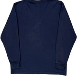 Carhartt Long Sleeve T-Shirt - Large Navy Cotton