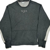 Nike Sportswear Nike Spellout Long Sleeve T-Shirt - XL Gray Cotton Blend