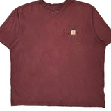 Carhartt T-Shirt - 3XL Burgundy Cotton