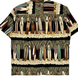Kalaheo Graphic Hawaiian Shirt - Large Multicoloured Cotton