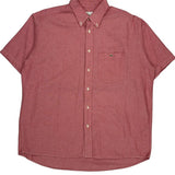 Lacoste Short Sleeve Shirt - Medium Red Cotton