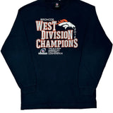 Broncos Nfl Long Sleeve T-Shirt - Large Navy Cotton