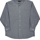 Tommy Hilfiger Checked Shirt - Large Gray Cotton Blend