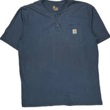 Carhartt T-Shirt - XL Blue Cotton