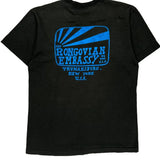 Single Stitch Fruit Of The Loom Graphic T-Shirt - Large Black Cotton