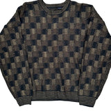 Unbranded Checked Sweater - 2XL Black Acrylic