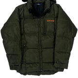 Hooded Polo By Ralph Lauren Puffer - Small Green Polyester