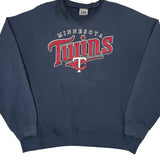 Minnesota Twins Lee Sport Mlb Sweatshirt - Large Blue Cotton