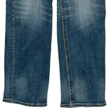 Silver Contrast Stitch Jeans - 34W 27L Light Wash Cotton