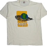 League Tennis Anvil Single Stitch T-Shirt - XL White Cotton