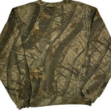 Unbranded Camo Sweatshirt - 2XL Green Cotton Blend