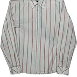 Armani Exchange Striped Shirt - Large Red Cotton