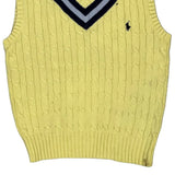 Age 6 Polo By Ralph Lauren Striped Sweater Vest - XS Yellow Cotton
