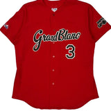 Made In USA Grand Blanc Majestic Football Jersey - Large Red Polyester