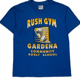 Hanes Single Stitch T-Shirt - Medium Blue Cotton Blend