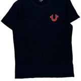 World Tour True Religion Graphic T-Shirt - Medium Black Cotton