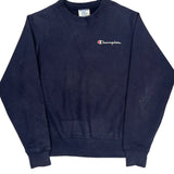 Reverse Weave Champion Sweatshirt - Small Navy Cotton
