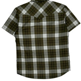 Levis Checked Short Sleeve Shirt - Small Gray Cotton