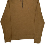 Tommy Hilfiger 1/4 Zip - Medium Brown Cotton