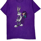 Single Stitch Looney Tunes Characters Fruit Of The Loom Cartoon T-Shirt - Large Purple Cotton